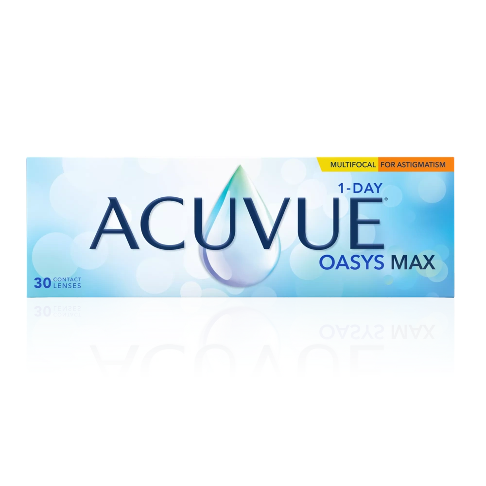 ACUVUE OASYS MAX 1-Day MULTIFOCAL for ASTIGMATISM contact lens box