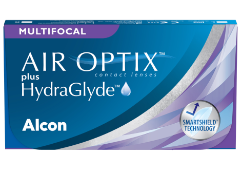 AIR OPTIX plus HydraGlyde Multifocal contact lens box