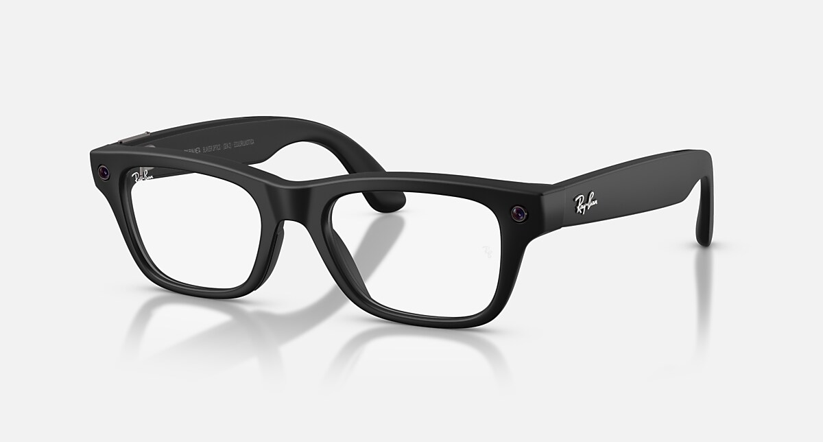 Ray-Ban Meta Blayzer Optics Gen 2 smart glasses in matte black with a slim rectangular frame