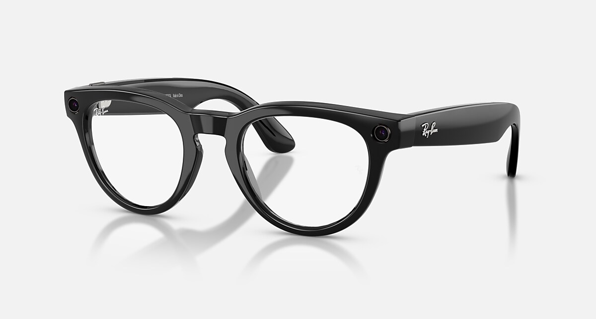 Ray-Ban Meta Headliner Gen 2 smart glasses in glossy black with a rounded, retro-inspired frame