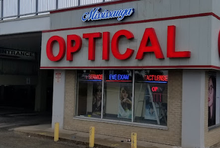 Mississauga East Optical storefront signage at High Point Mall on Dixie Road